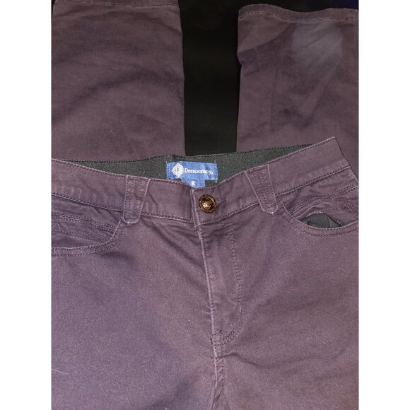 Democracy Jeans Women's 8 Purple Dark Wash Skinny Jeans - Picture 2 of 6